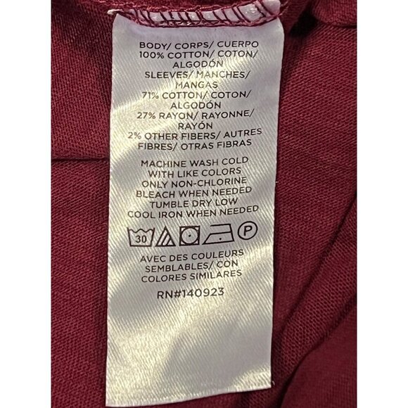 Loft Womens Burgundy Top Striped Balloon Sleeve Tie Back Long Sleeve Stripe New - Picture 8 of 8